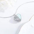 thumbnail image 2 of Midir&Etain Angel Wings Urn Necklace for Women Men 925 Sterling Silver Opal Angel Wing Heart Urn Pendant Necklace for Ashes Cremation Jewelry, 2 of 7