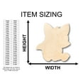 thumbnail image 2 of Unfinished Wood Cute Baby Fox Shape - Craft - up to 46" DIY 4" / 1/2", 2 of 3