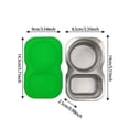 thumbnail image 2 of Reusable Stainless Steel Tableware With Silicone Lid Leak Proof Double Compartment Food Suitable For Dipping Fruits Kitchen Outdoor Camping, 2 of 7