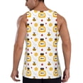 thumbnail image 3 of Xecao Bees and Flowers Men's Tank Top Workout Quick Dry Sleeveless Gym Jogging Muscle Shirts Summer Swim Beach Tops, 3 of 9
