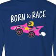 thumbnail image 4 of Inktastic Born to Race- Pink Race Car Long Sleeve Youth T-Shirt, 4 of 5