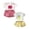 Z1-Bundle Red 1PCS & Yellow 1PCS, variant on enyan Toddler Girls Outfit Summer Fruit Print Short Sleeve T-Shirt and Shorts 2 Piece Set Yellow, 12-18 Months