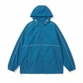 thumbnail image 5 of Men's Sunscreen Jacket Lightweight Breathable Solid Coat Plus Size | Fishing Sun Protection Hoodie Nylon Spandex Quick Dry UPF 50+ Outdoor Hiking Camping Travel | Zenithor,Blue L, 5 of 7