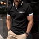 thumbnail image 1 of pstuiky camisetas de manga corta para hombre, Camisa tipo jersey para hombre, de color liso, con cremallera, manga corta y cuello vuelto ropa de hombre l, 1 of 6