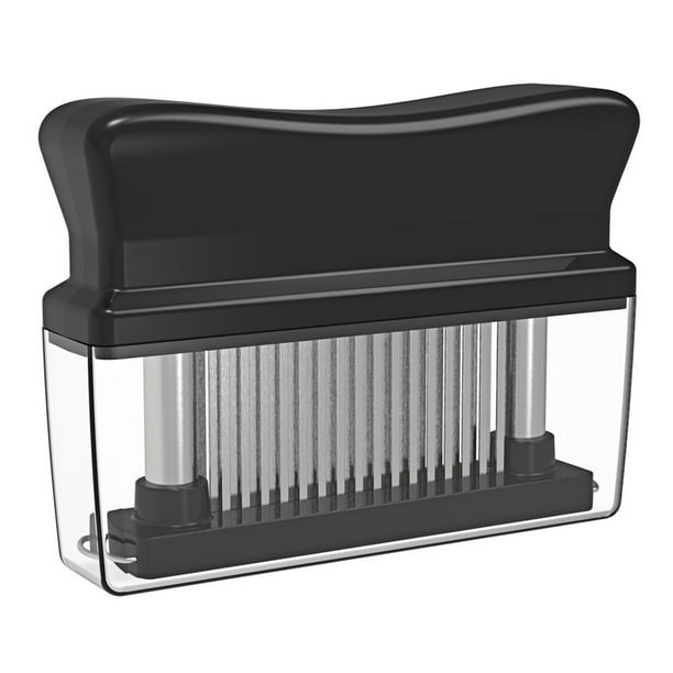 Utensilios de cocina Ablandador de carne con 48 hojas de aguja de acero inoxidable Herramienta para Tomshoo Negro