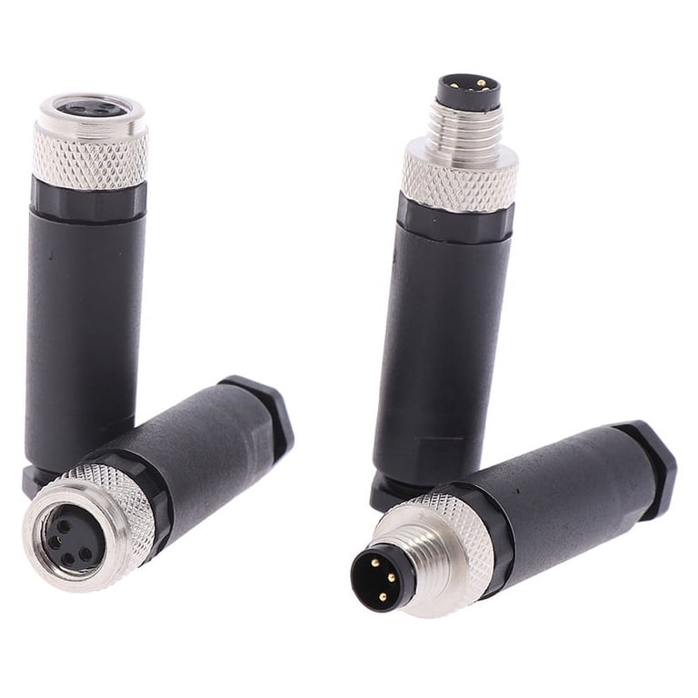 M8 Sensor Connector – 3 Or 4 Pin, Male/Female, Straight/Angle Options (Unbranded, 1 Piece)