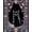 Black Purple Peach, Pattern 7, variant on ODIKA 8'x10' Washable Area Rug Non-Slip Chair-Friendly Mat Goth Mystical Minimalist Phase Border Gothic Arch Motifs Tossed for Dining Room, Large Office, Lounge