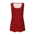 thumbnail image 6 of Timegard Womens Plus Size Tank Top Round Neck Pleated Casual Tunic Top Solid Color Comfy Sleeveless, 6 of 6