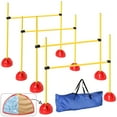 thumbnail image 2 of PawHut 4 Piece Dog Agility Course Backyard Set, Dog Agility Training Equipment with 4 Height Adjustable Dog Agility Jumps, Carry Bag, Yellow, 2 of 9