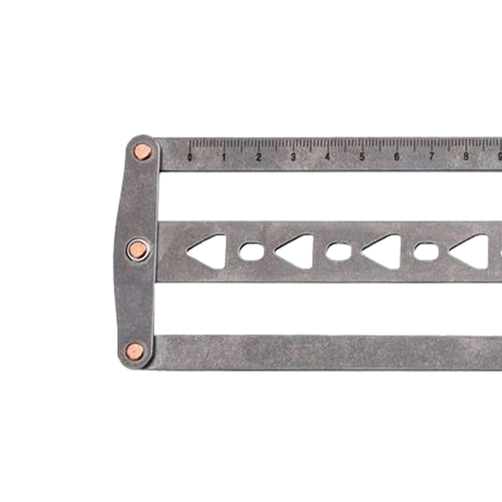 Leather Belt Auxiliary Positioning Punch Ruler Leathercraft Tool Metal Lightweight Durable Handmade Belt End Tool Cutting Punch Hole Tool A