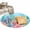 Blue, variant on Round Rugs 4Ft, Summer Ocean Round Area Rug Washable Indoor Throw Carpet, Coastal Watercolor Shell Coral Soft Non Slip Circle Rug for Kitchen Nursery Room Home Decor Aesthetic