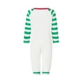 thumbnail image 5 of Elippeo Christmas Pajamas for Family Long Sleeve Elf Letter Print Tops + Striped Pants Set Sleepwear, 5 of 10