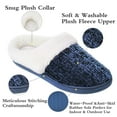 thumbnail image 6 of HOMEHOT Womens Fuzzy Slippers Plush Lined Memory Foam Slippers Chenille Scuff Slippers for Women Slip on House Shoes Adult Dark Blue Size 10 Female, 6 of 6