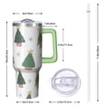 thumbnail image 2 of 40oz Christmas Tumbler with Lid and Straw, Stainless Steel Cup with Handle Plaid Travel Mug, Christmas Presents, 2 of 4