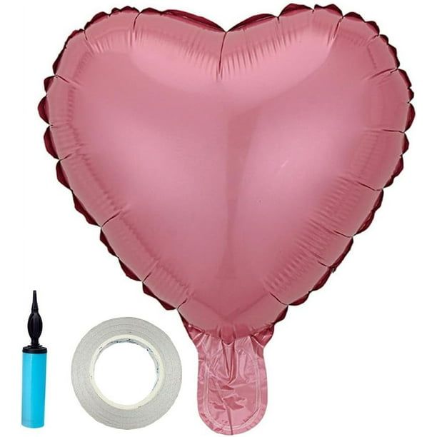 20 Globos de Aluminio con Forma de Corazón Rosa, Globos de Aluminio con Forma de Corazón de 18 Pulgadas, Globos de Aluminio con Forma de Corazón para el Día de San Valentín, Boda, Despedida de Soltera