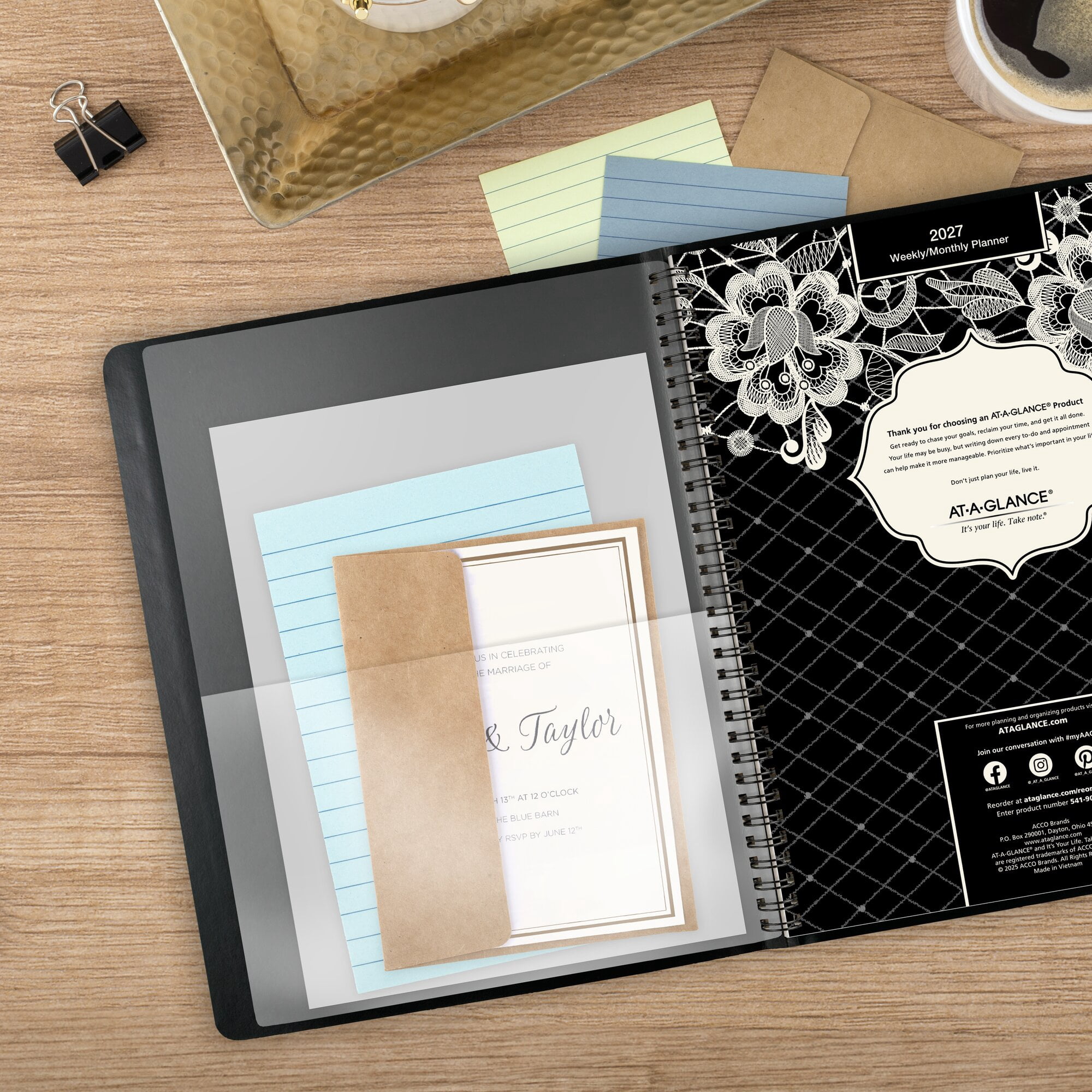 AT-A-GLANCE Lacey 2027 Weekly Monthly Appointment Book Planner Large 8 12 x 11 -