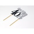 thumbnail image 6 of The Big 4OH! Cake Topper, 1Pc, 40Th Birthday, 40Th Anniversary (Silver & Black), 6 of 8