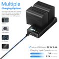 thumbnail image 4 of Cargador rápido USB dual + 2 baterías NP-F970 de 600 mAh NEEWER, 4 of 7