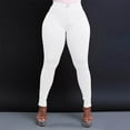 thumbnail image 4 of Jeans for Women Fashion High Waisted Petite Plus Size Stretch Colored White Pants Sizes XXL, 4 of 6