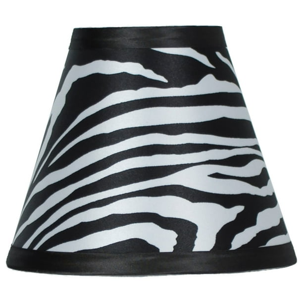 Urbanest Zebra Hardback Chandelier Lamp Shade, 3"x6"x5", Clipon