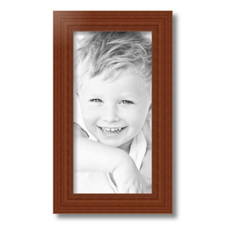 ArtToFrames 8x16" Honey Picture Frame, Brown Wood Poster Frame, with Regular Glass and 2 (FBPL-4349)
