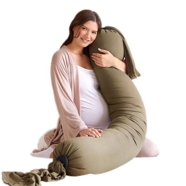Almohada de embarazo bbhugme, soporte ajustable para todo el cuerpo