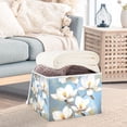thumbnail image 5 of Elegant White Magnolia Flowers Large Storage Bins with Linen Collapsible Lid Storage Box 16.7 x 12.6 x 11.8in, 5 of 7