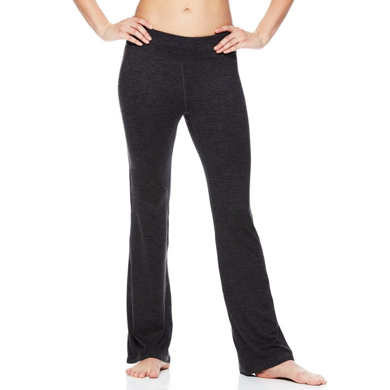 Gaiam Women's Active Pants Asphalt Heather Om Yoga Pants Gray Size