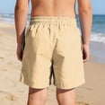 thumbnail image 5 of LIBRCLO Boys Swim Trunks with Compression Liner 9 Years Quick Dry Swimwear Hawaiian Kids 2 in 1 Board Shorts Swimsuits Casual Bathing Suits Summer Beach Shorts Beige, 5 of 8