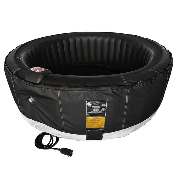 ALEKO Round Inflatable Hot Tub Spa With Zip Cover 4 Person 210