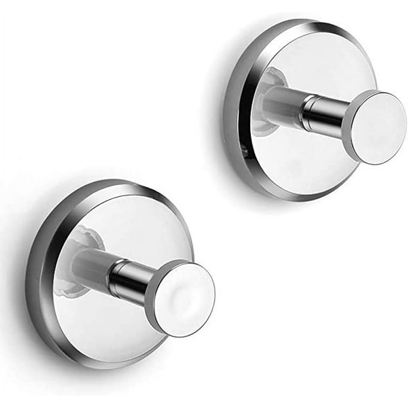 Suction Cup Hooks for Shower, Bathroom, Kitchen, Glass Door, Mirror, Tile – Loofah, Towel, Coat, Bath Robe Hook Holder for Hanging up to 15 lbs – Waterproof, Dark, Matte Black (2-Pack)