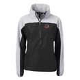 thumbnail image 2 of Women's Cutter & Buck Black/Gray Rochester Red Wings Charter Eco Recycled Half-Zip Anorak Jacket, 2 of 3