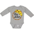 thumbnail image 3 of Inktastic Big Sister Sunflower Wreath Boys or Girls Long Sleeve Baby Bodysuit, 3 of 5