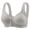 Grey, variant on Wang6 Womens Front Hook Closure Bras Plus Size Wireless Push up Sports Bras Full Coverage Workout Running Yoga Bras Deep V Neck Everyday Bralettes Light Gray XL