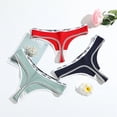 thumbnail image 5 of Tanga de mujer, pantalones en forma de T de algodón transpirable, bragas sexis de algodón con entrepierna en la cadera para mujer, 5 of 5