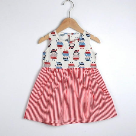 

Girls Summer Cotton Princess Vest Dress