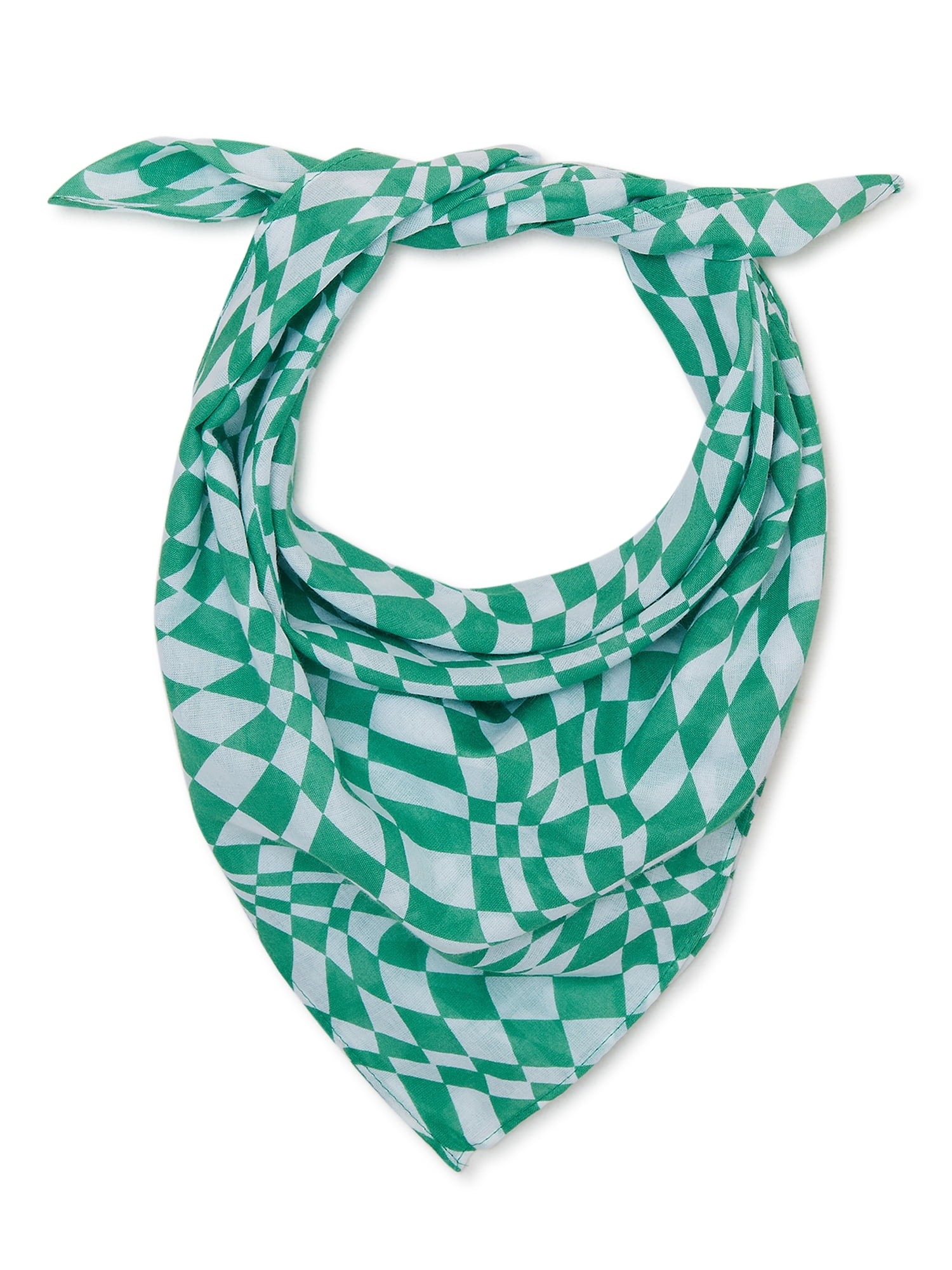 Time and Tru Wavy Check Bandana