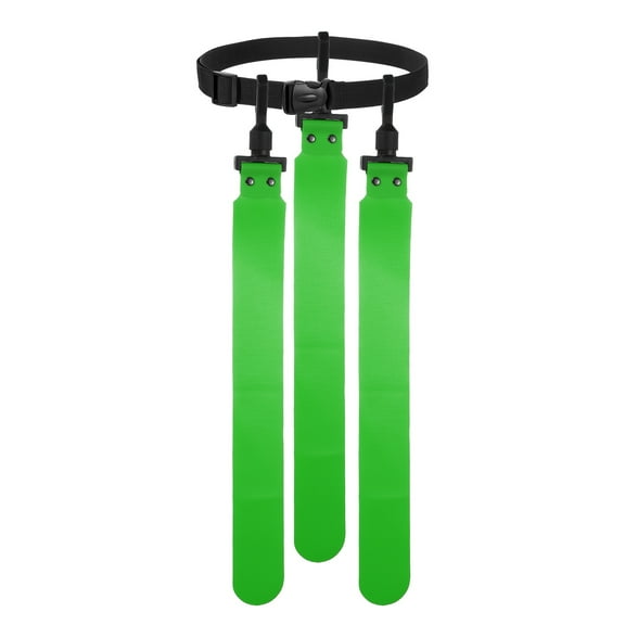 Uxcell Flag Football Set, Adjustable Flag Football Belt with 1 Belt and 3 Flags  Easy Tear Away for Men Women Players Training Competition (Green)