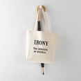 thumbnail image 5 of CafePress - Irony Tote Bag - Unisex Canvas Tote Bag, Beige, 1-Piece, 5 of 7