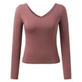 thumbnail image 5 of Vedolay Womens Long Sleeve T Shirts Shirt Blouse Sweater Tops 2023 Watermelon Red,2XL, 5 of 5