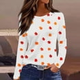 thumbnail image 2 of Edvintorg Womens Tops Dressy Casual Long Sleeve Plus Size Tops Cute Shirts Lightweight Crew Neck Basic Pullover Work Blouses, 2 of 8