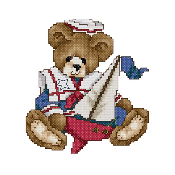 14CT sello dibujos animados punto de cruz algodón decoración costura artesanía (Bear6 K599) Tmvgtek Oficina Multiescena Multifunción