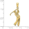 thumbnail image 3 of 14k 3-D Golfer in Swing Charm Yellow Gold Solid Luxury Unique Vibrant An unforgettable keepsake to treasure forever, 3 of 5