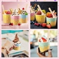 thumbnail image 5 of 100 Pack 6 oz Paper Ice Cream Cups with Spoons Paper Dessert Cups Colorful Sundae Bowls Disposable Ice Cream Containers for Hot Soup Summer Graduation Bar Party Supplies, 5 of 10