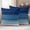 Navy Blue, variant on Teal Turquoise Ombre Outdoor Waterproof Pillow Covers, Modern Abstract Gradient Lines Decorative Square Throw Pillowcase Sofa Cushion Sham for Patio/Couch/Chair, 26"x26" 2 Pack