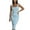 Blue, variant on VSSSJ Women's Summer Sleeveless Solid Color Scoop Neck Slimming Tank Dresses Ribbed Casual Cocktail Party Midi Long Bodycon Dress