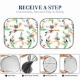 thumbnail image 5 of Kdxio Pretty Floral With Leaves Print 2-Piece Sun Shade Front Windshield - Foldable Car Front Window Sunshades For Most Sedans Suv Truck, 5 of 6