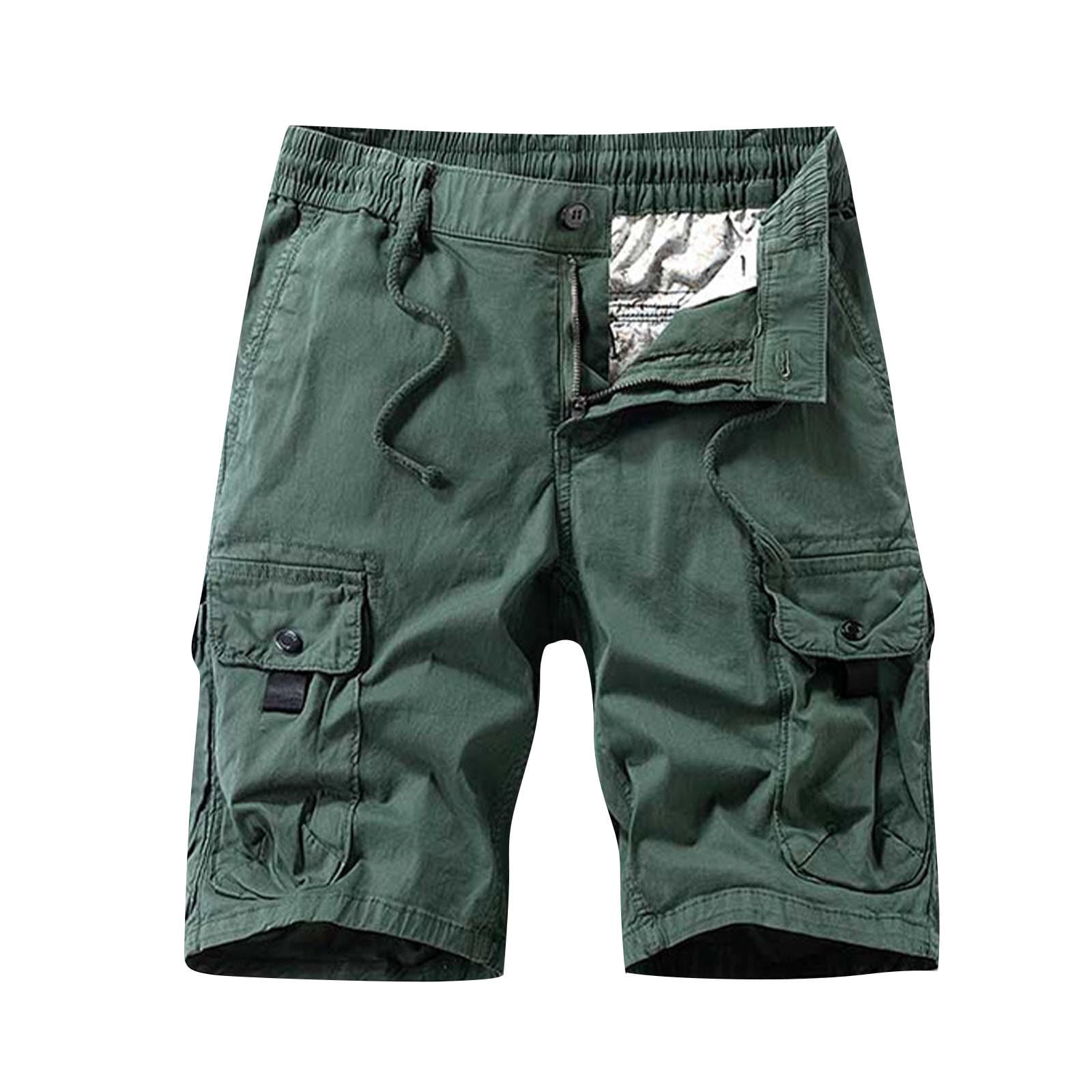 Lksixu Mens Shorts Men's Stretch Cargo Shorts Casual Drawstring