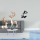 thumbnail image 2 of Escultura de ciervo, estatua abstracta de resina, adorno de mesa, figura de animal, decoración única para parejas, amantes, adecuada para bodas, decor, 2 of 8