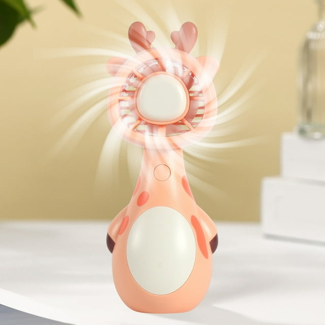 Binmer Summer Cute Pet Series Mini Handheld Fan USB Rechargeable Student Activities Small Gifts